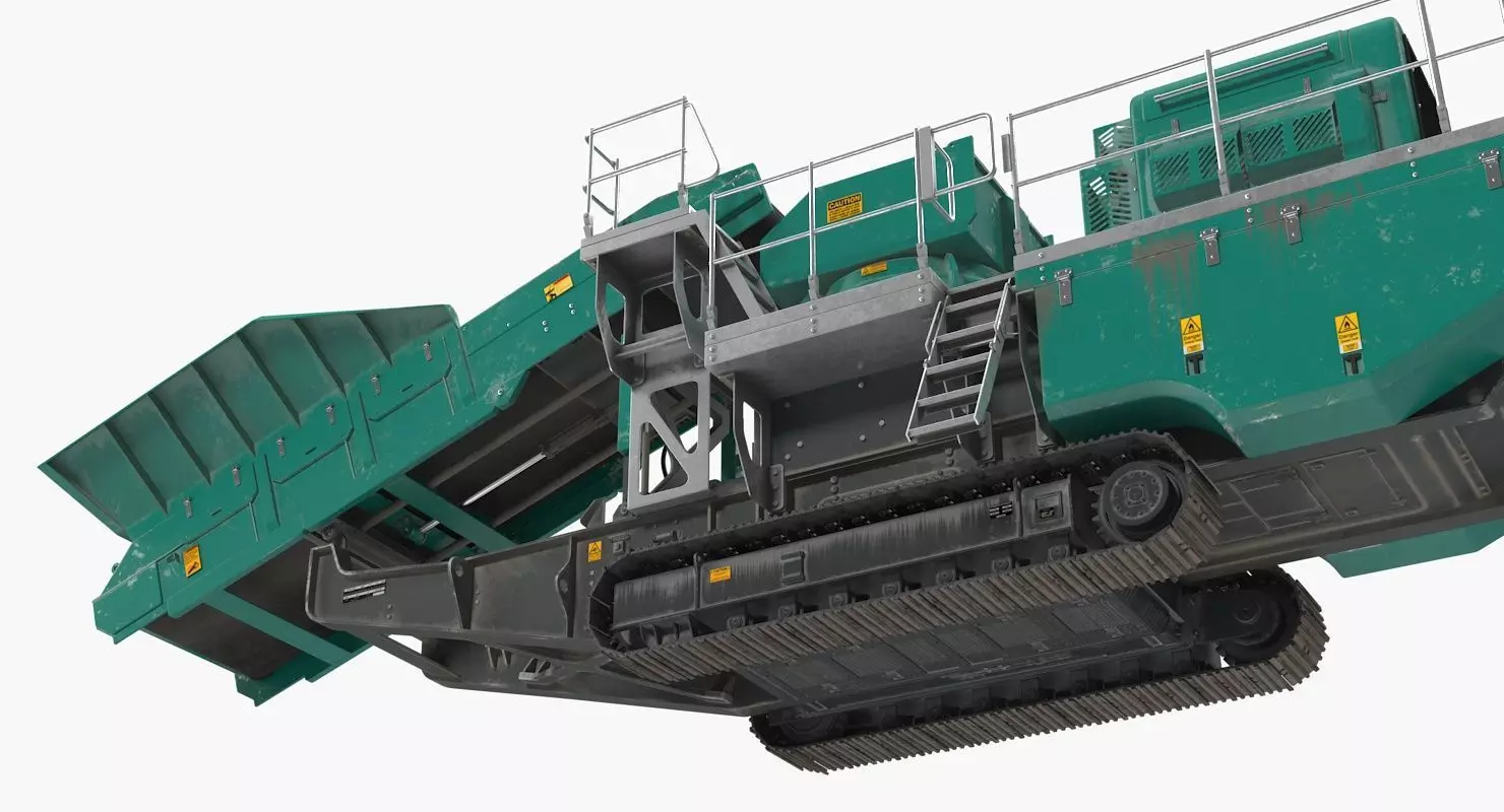 Cone Crusher Machine Dirty 3D model_5