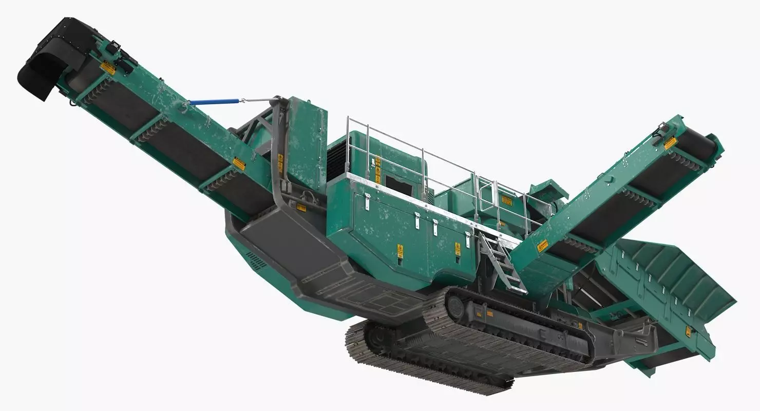 Cone Crusher Machine Dirty 3D model_4
