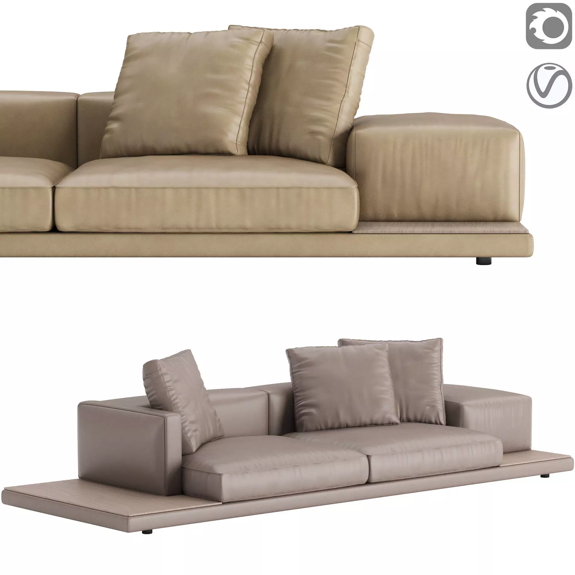 Dock Sofa low version v3 3D model_0