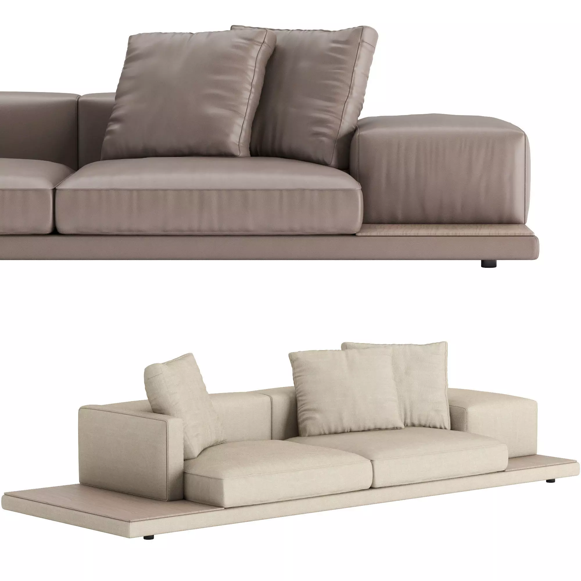 Dock Sofa low version v3 3D model_2