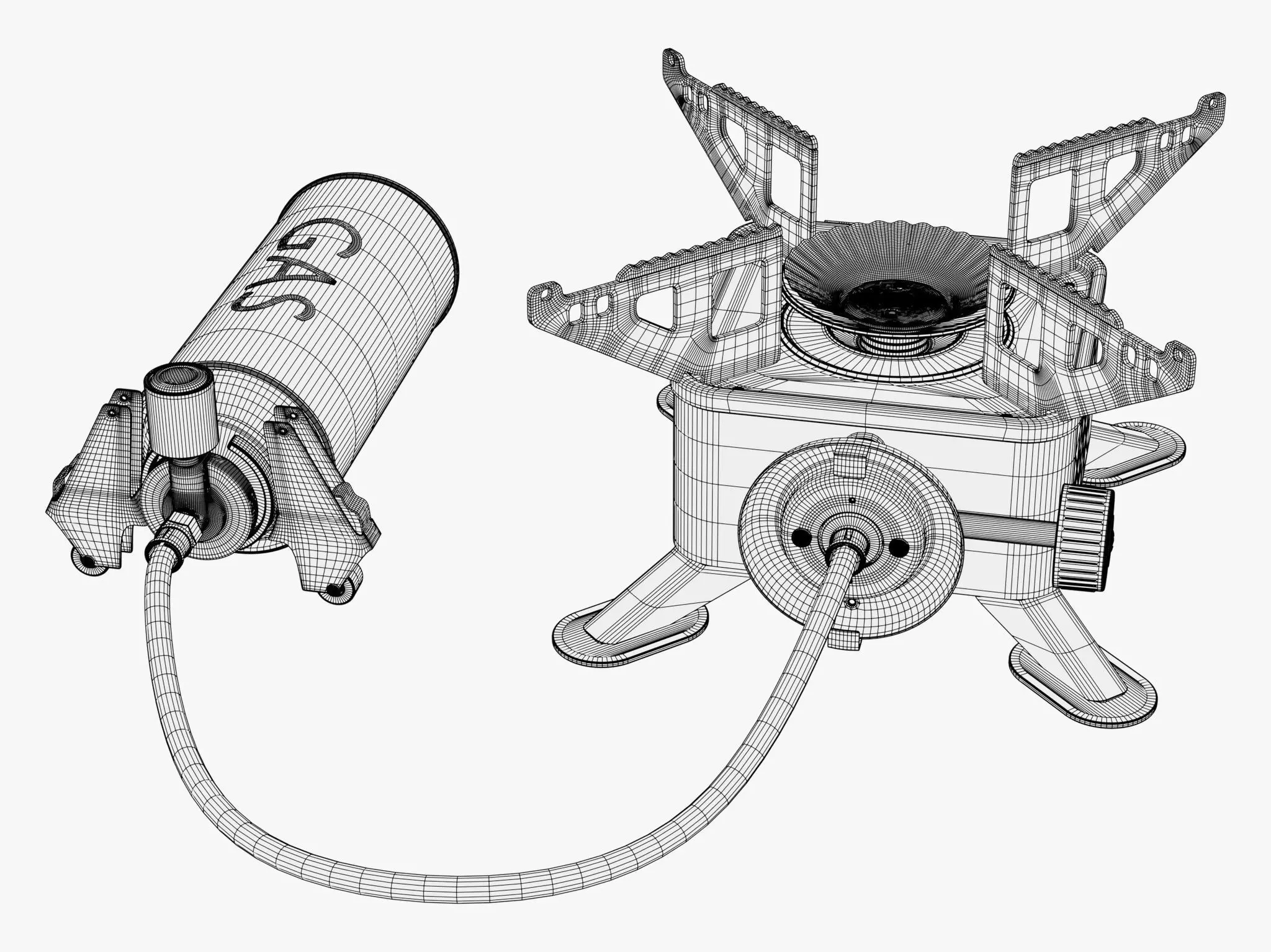 Portable Gas Stove System M1 3D model_7