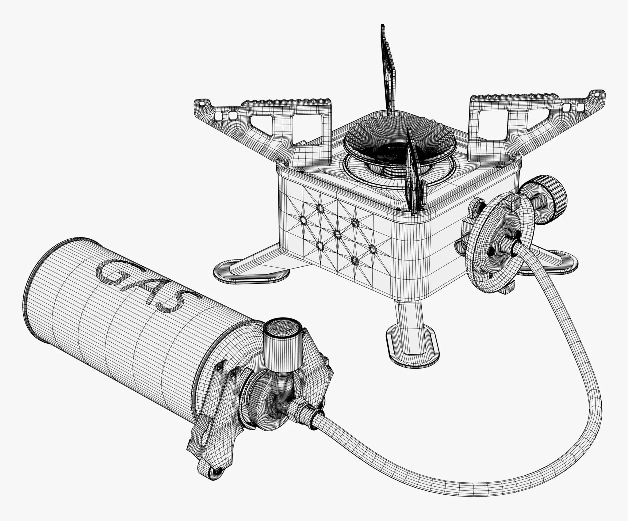 Portable Gas Stove System M1 3D model_8