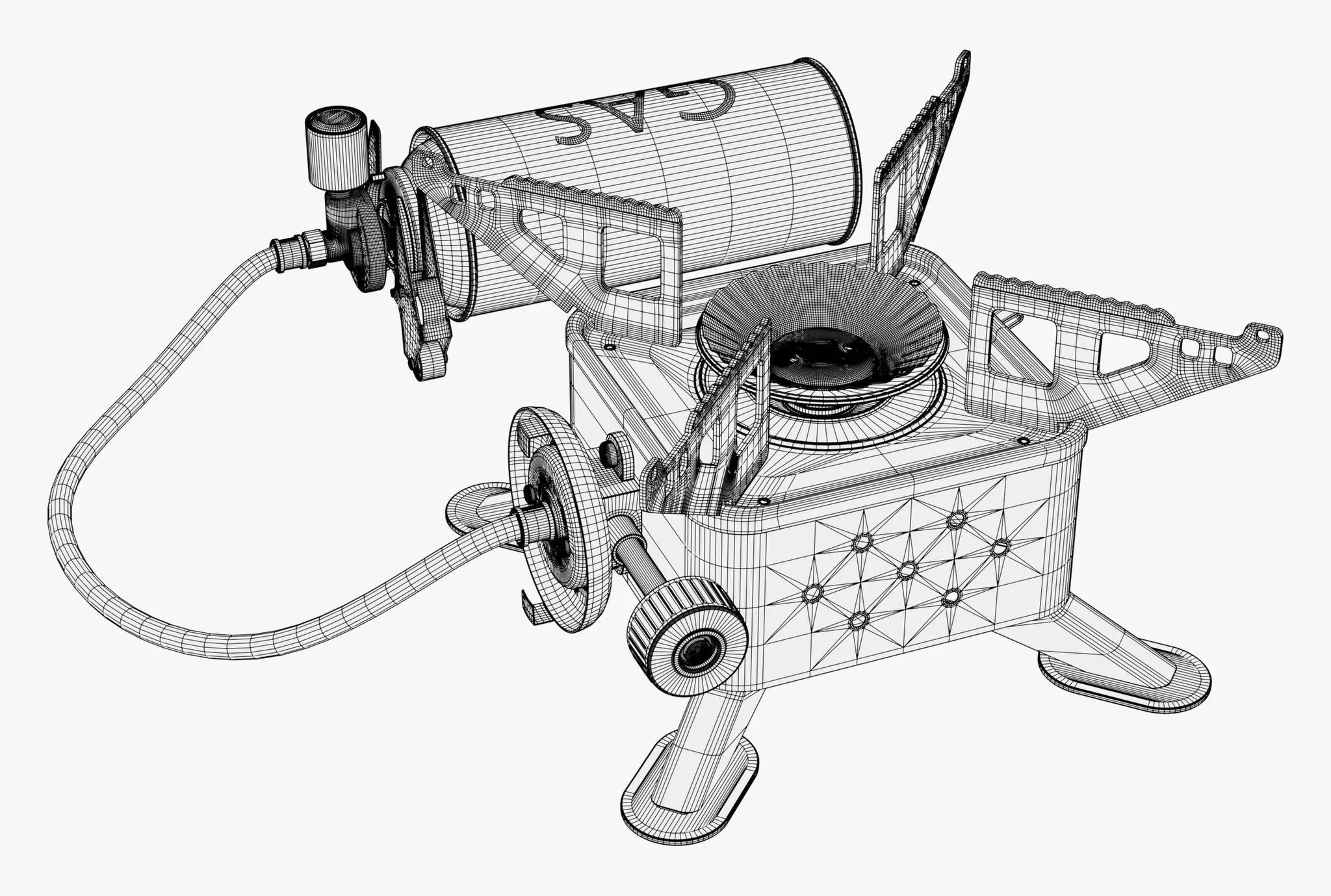 Portable Gas Stove System M1 3D model_11