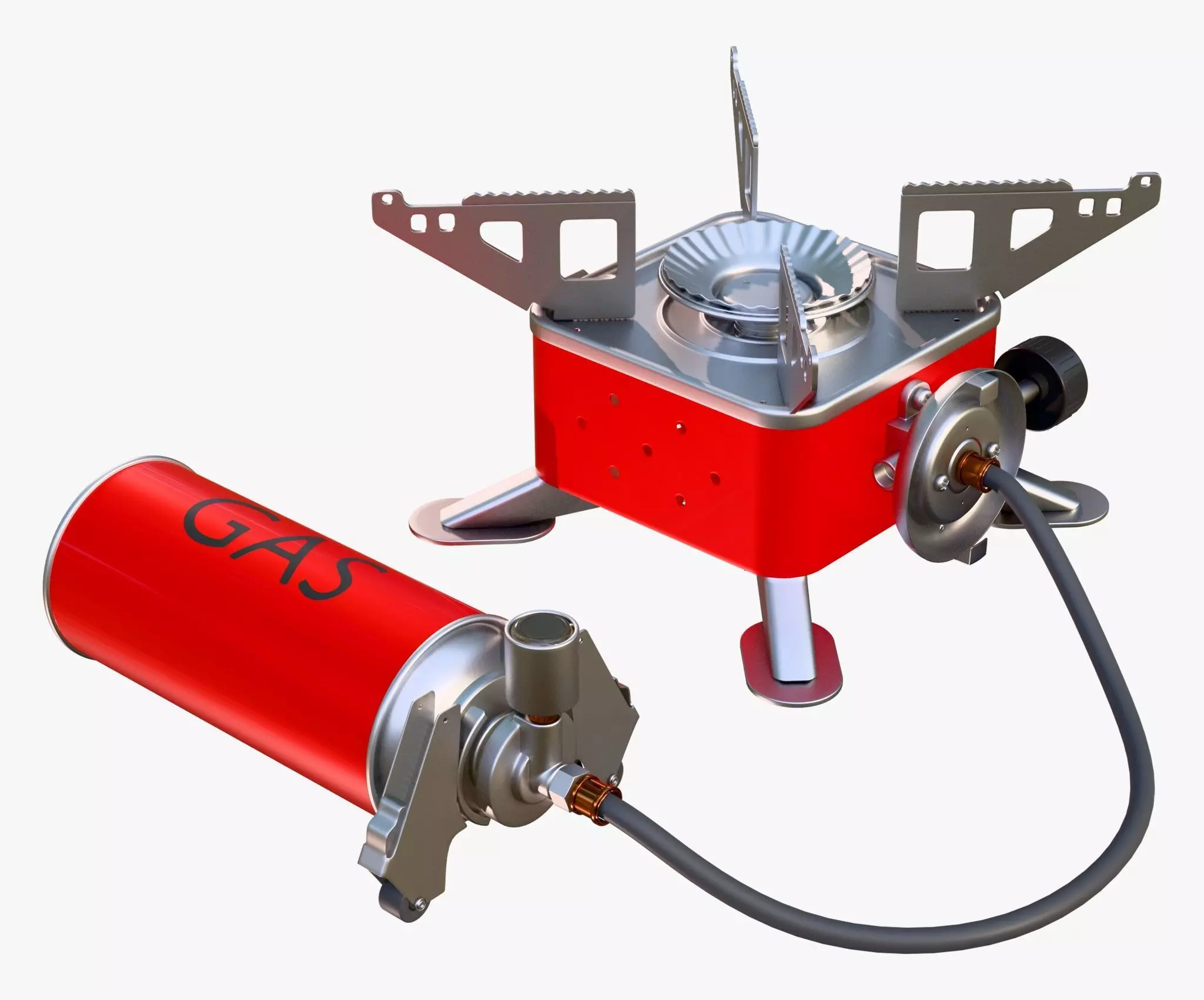 Portable Gas Stove System M1 3D model_2