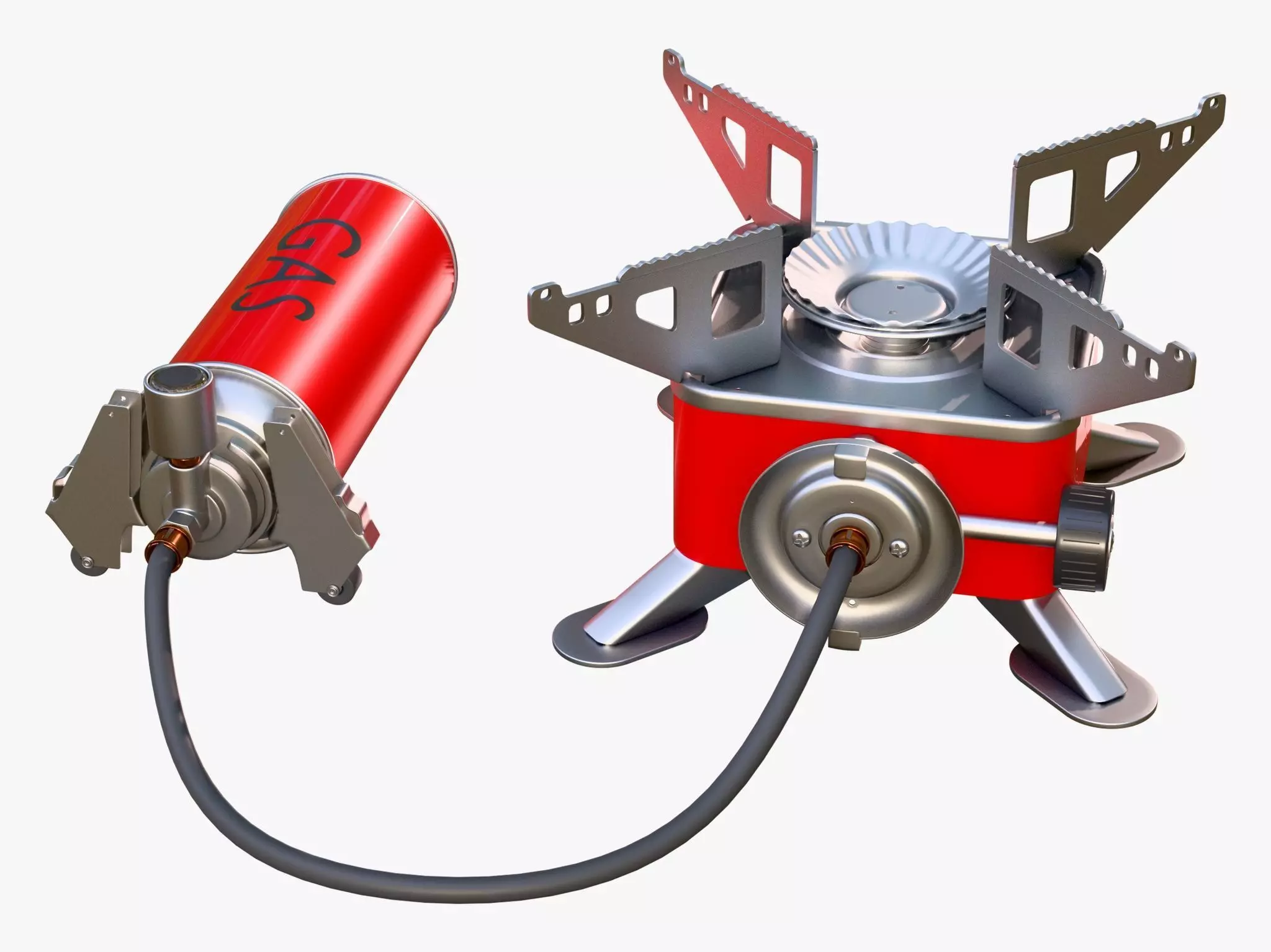 Portable Gas Stove System M1 3D model_1
