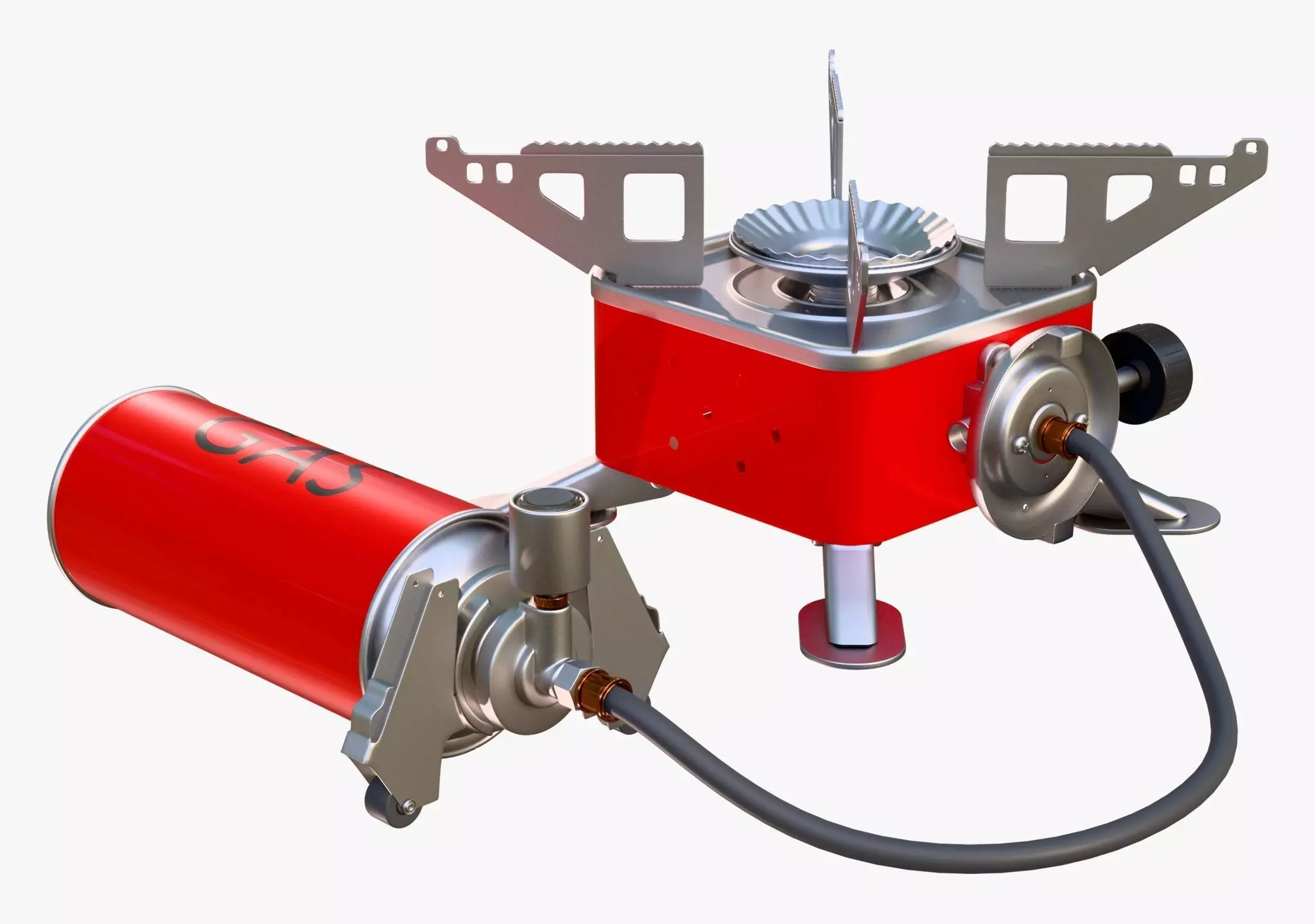 Portable Gas Stove System M1 3D model_3