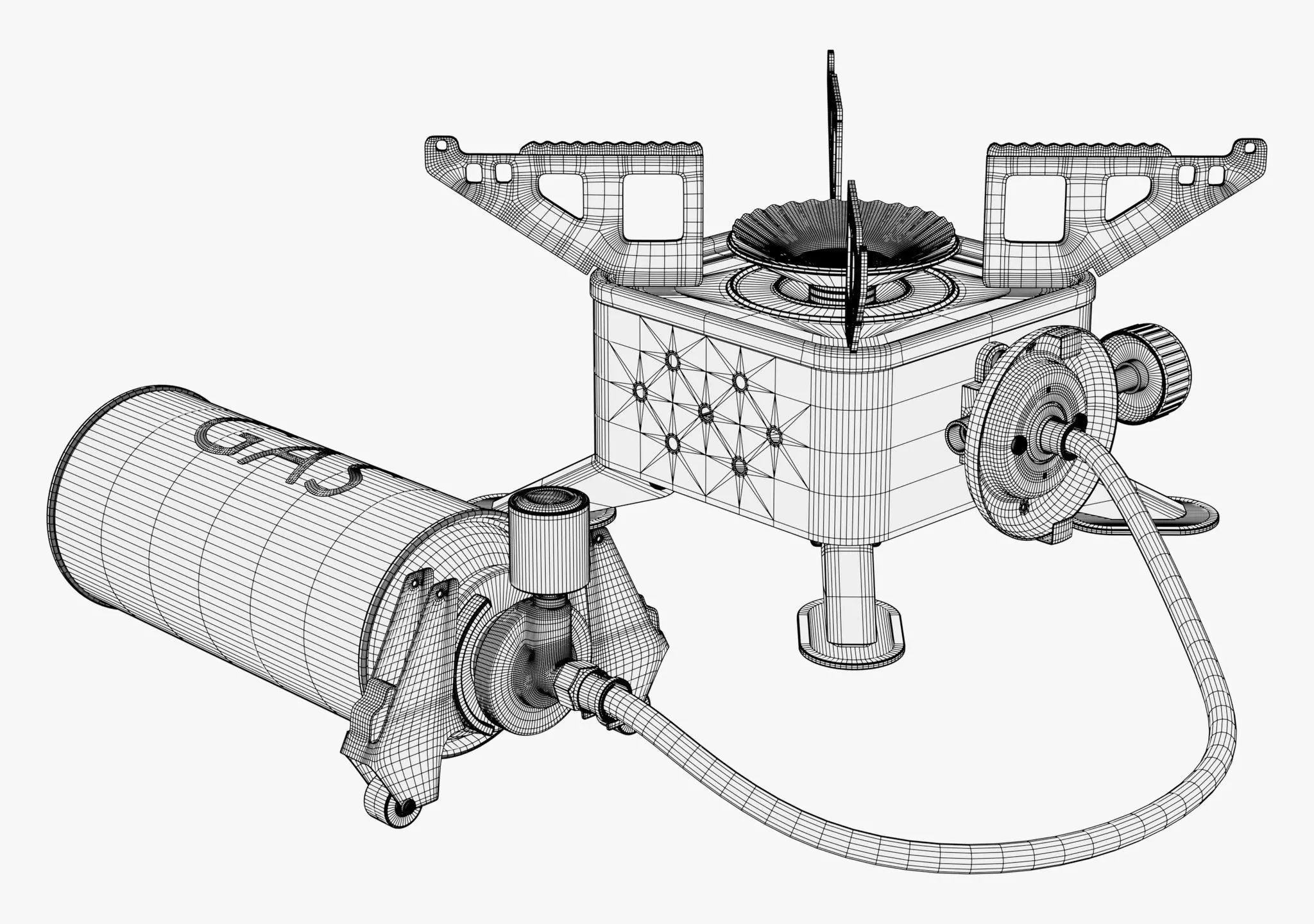 Portable Gas Stove System M1 3D model_9