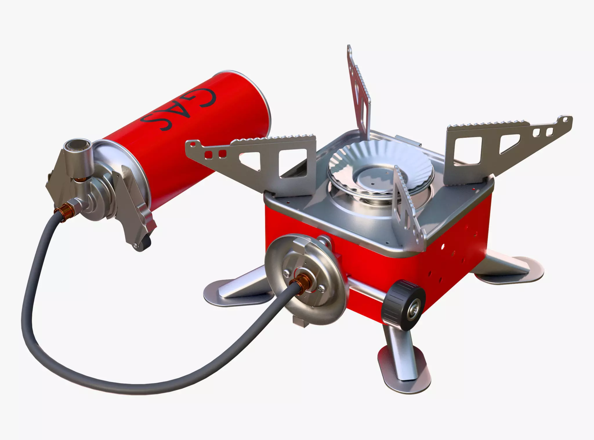 Portable Gas Stove System M1 3D model_0