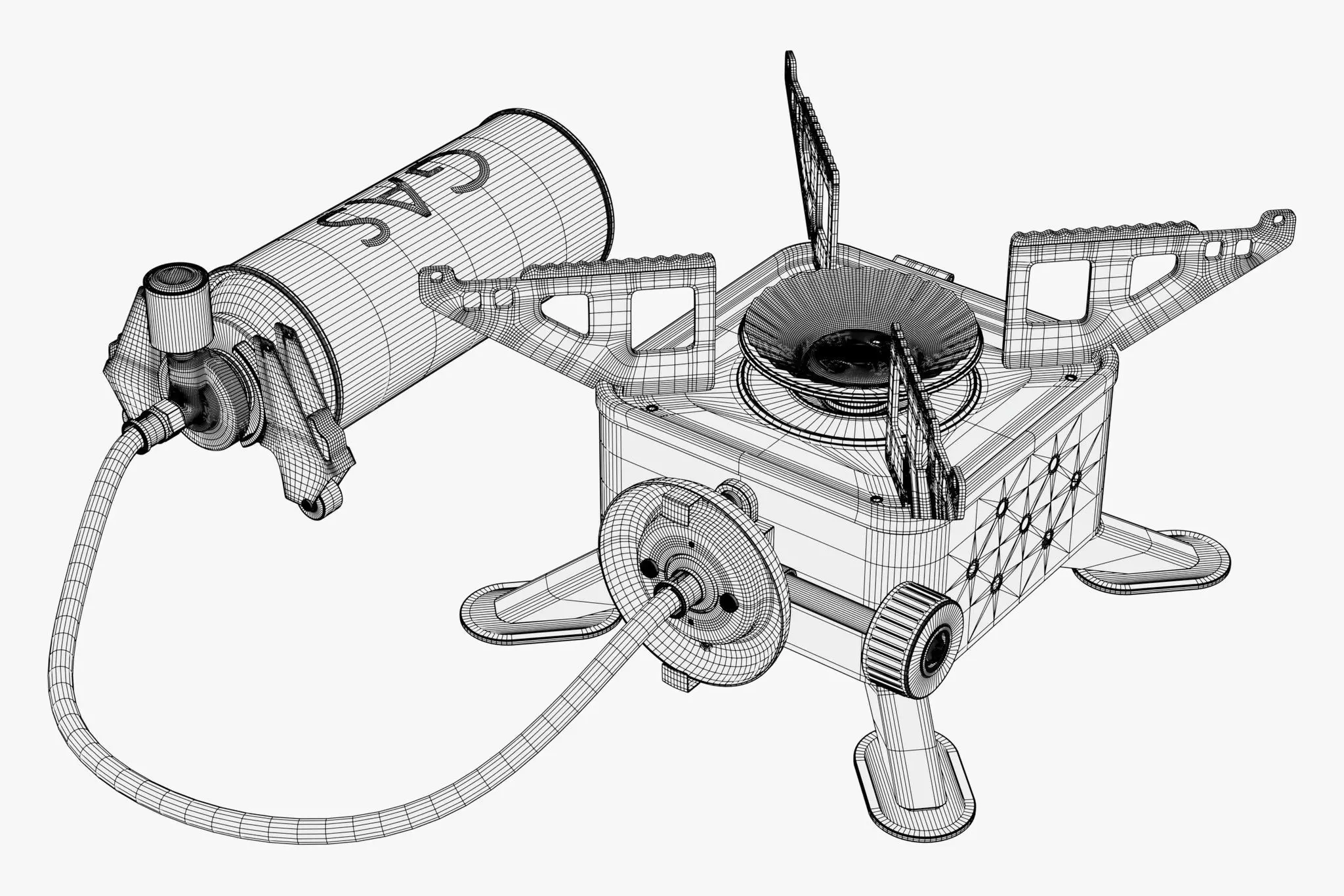 Portable Gas Stove System M1 3D model_6