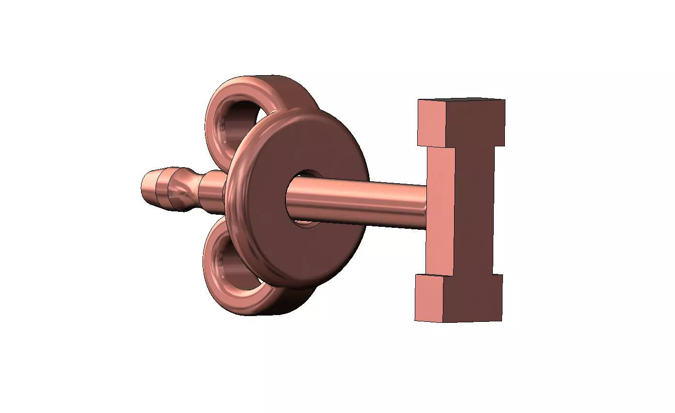 I letter varsity font stud earring 3D print model_10