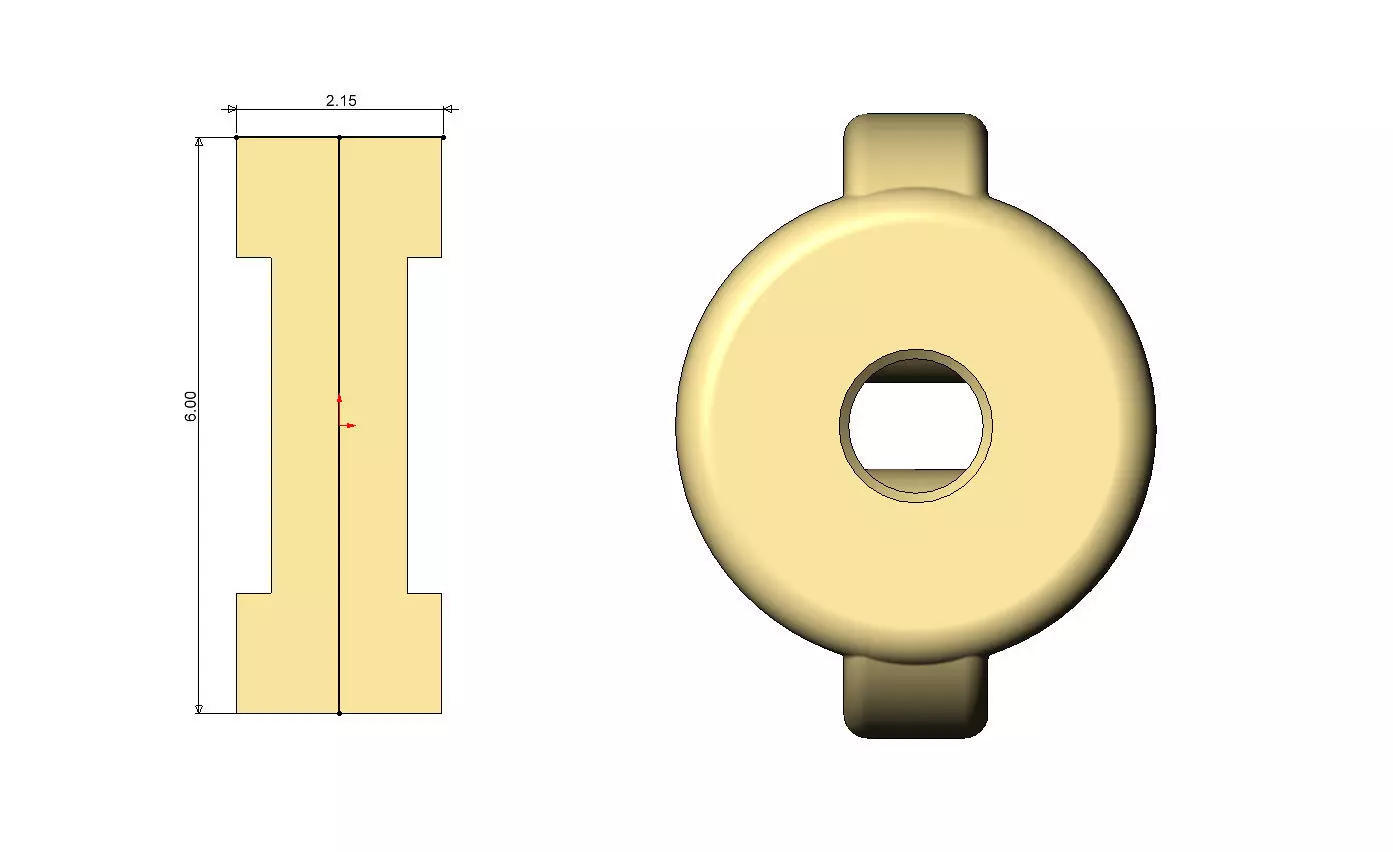 I letter varsity font stud earring 3D print model_6