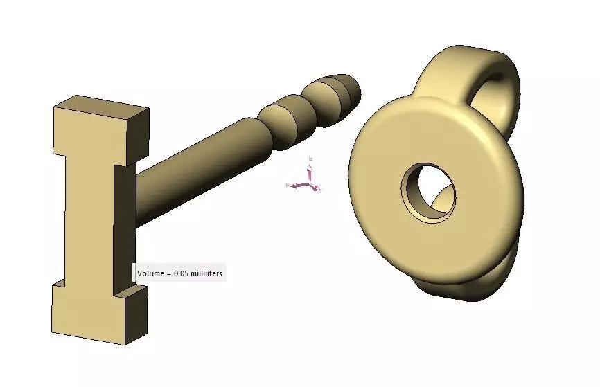 I letter varsity font stud earring 3D print model_12