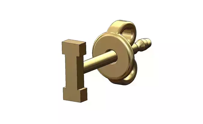 I letter varsity font stud earring