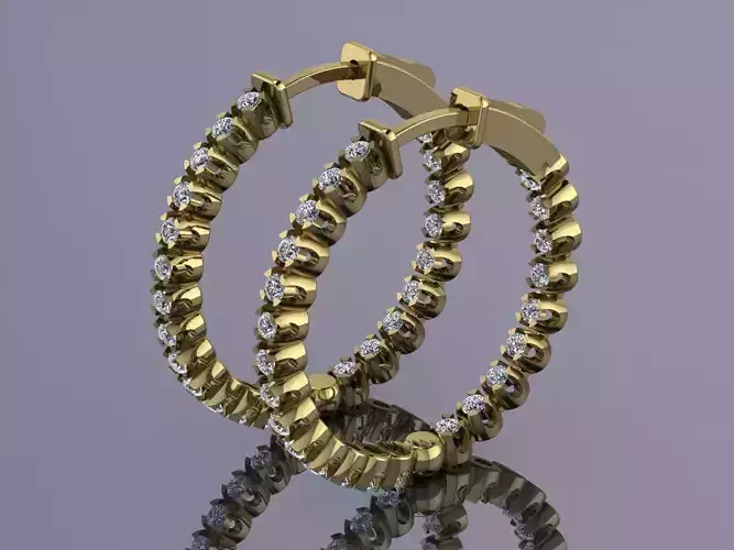 Earrings Jewlery Gold KJ-564 3D print model