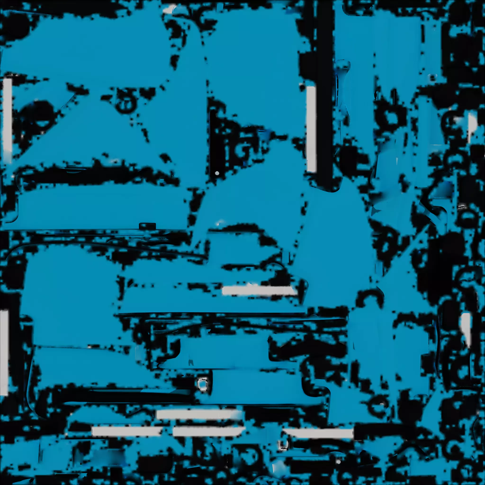 Bright Blue Travel Suitcase 3D Model Low-poly 3D model_1