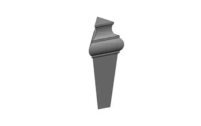 Triangular nightstand chest table foot 3D print model
