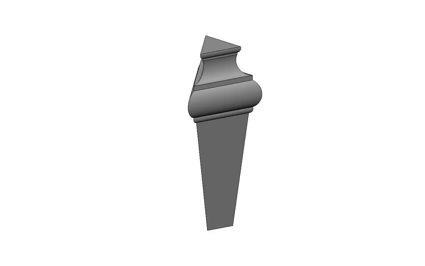 Triangular nightstand chest table foot 3D print model