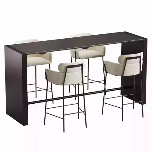 AZALEA MINK BAR STOOLS and CHat Table