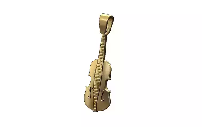 Violin Guitar pendant musician bracelet pendant charm 3D print model
