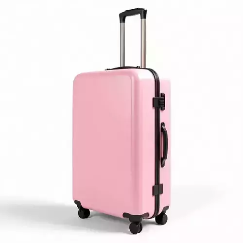 Pink Hard Shell Travel Suitcase 3D Model Low-poly 3D model