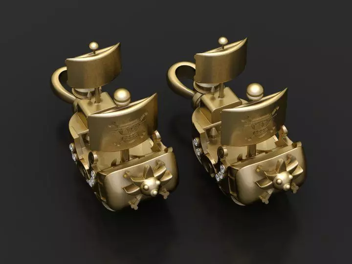 pirate ship pendant 3D printable model   3D print model_2