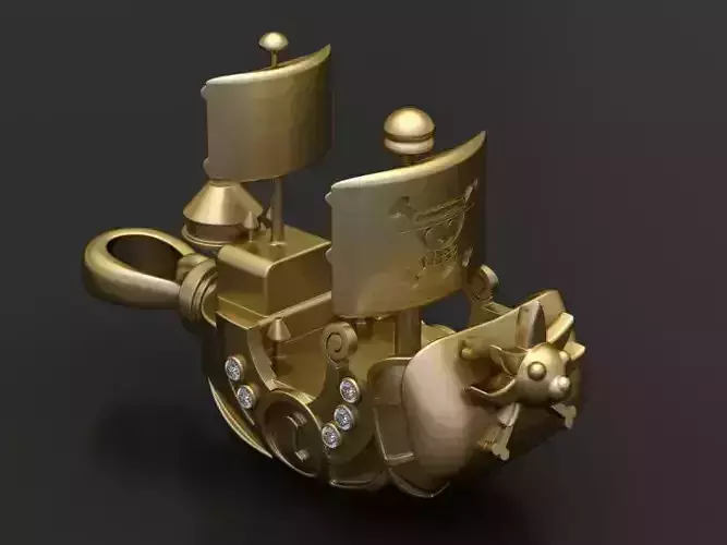 pirate ship pendant 3D printable model   3D print model
