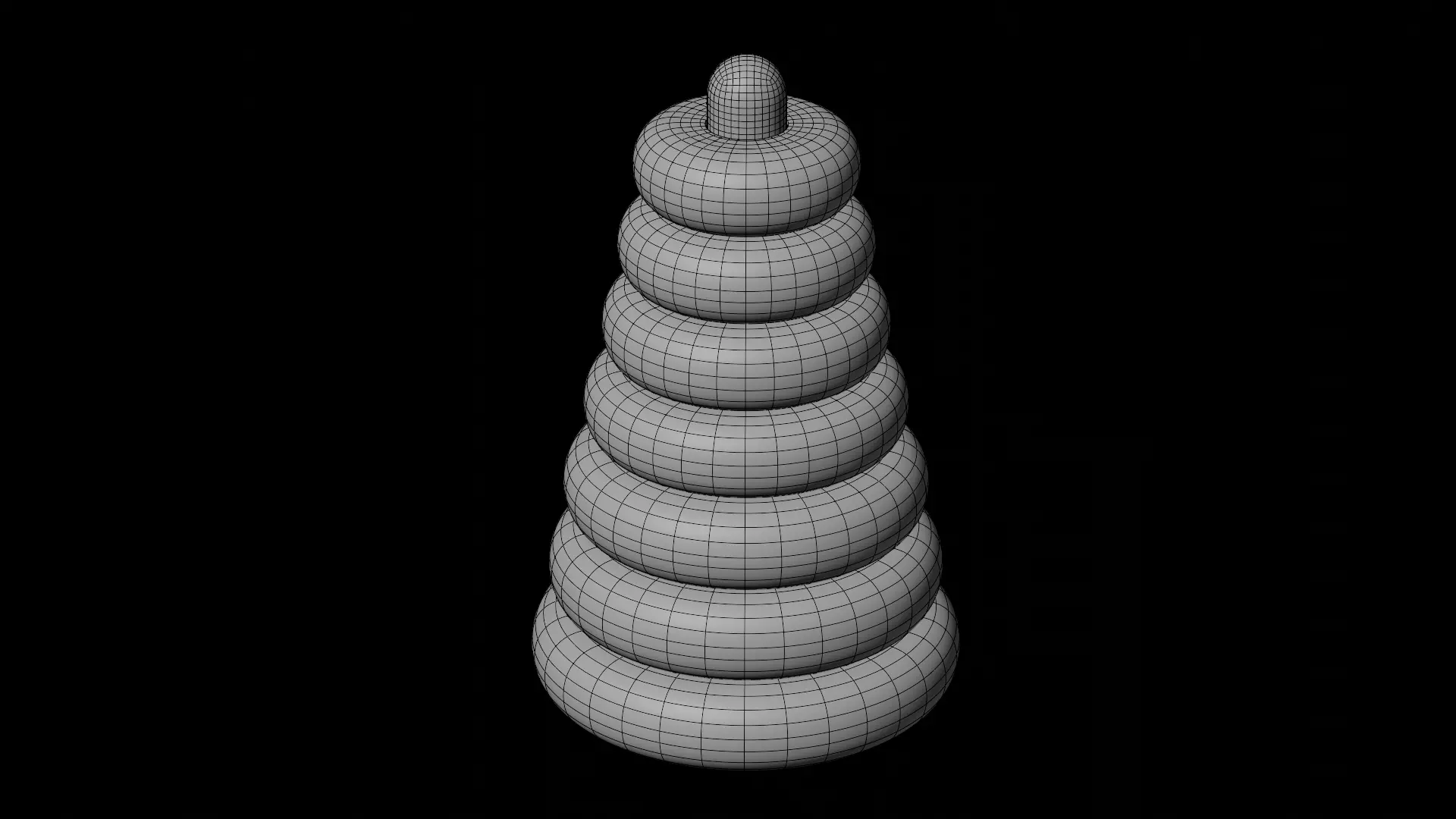 Wooden Stacking Kids Toy 01 3D model_6