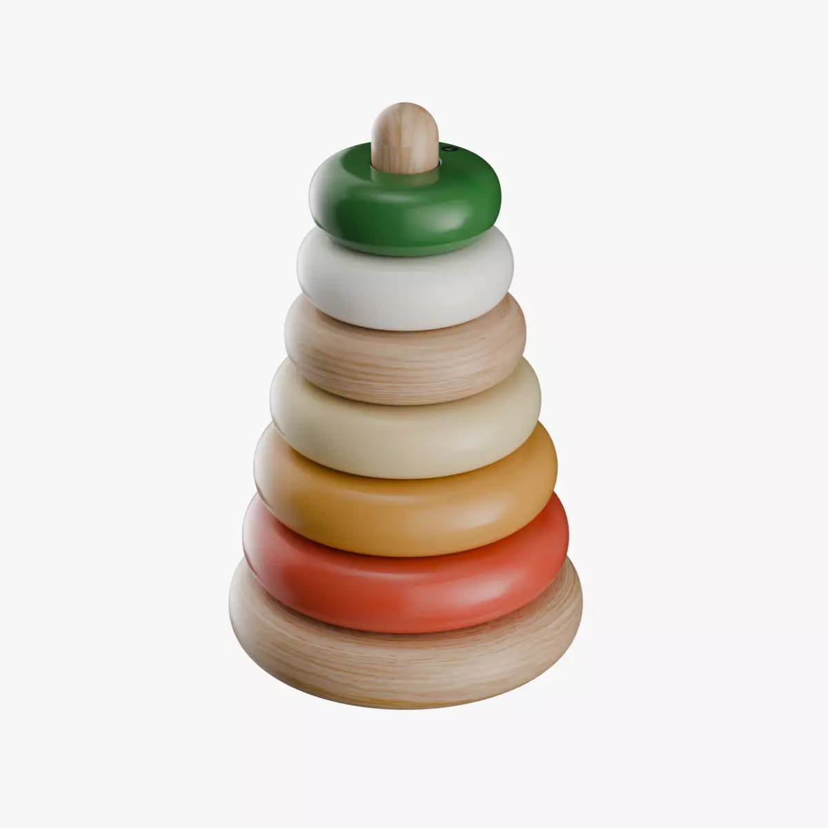 Wooden Stacking Kids Toy 01 3D model_0