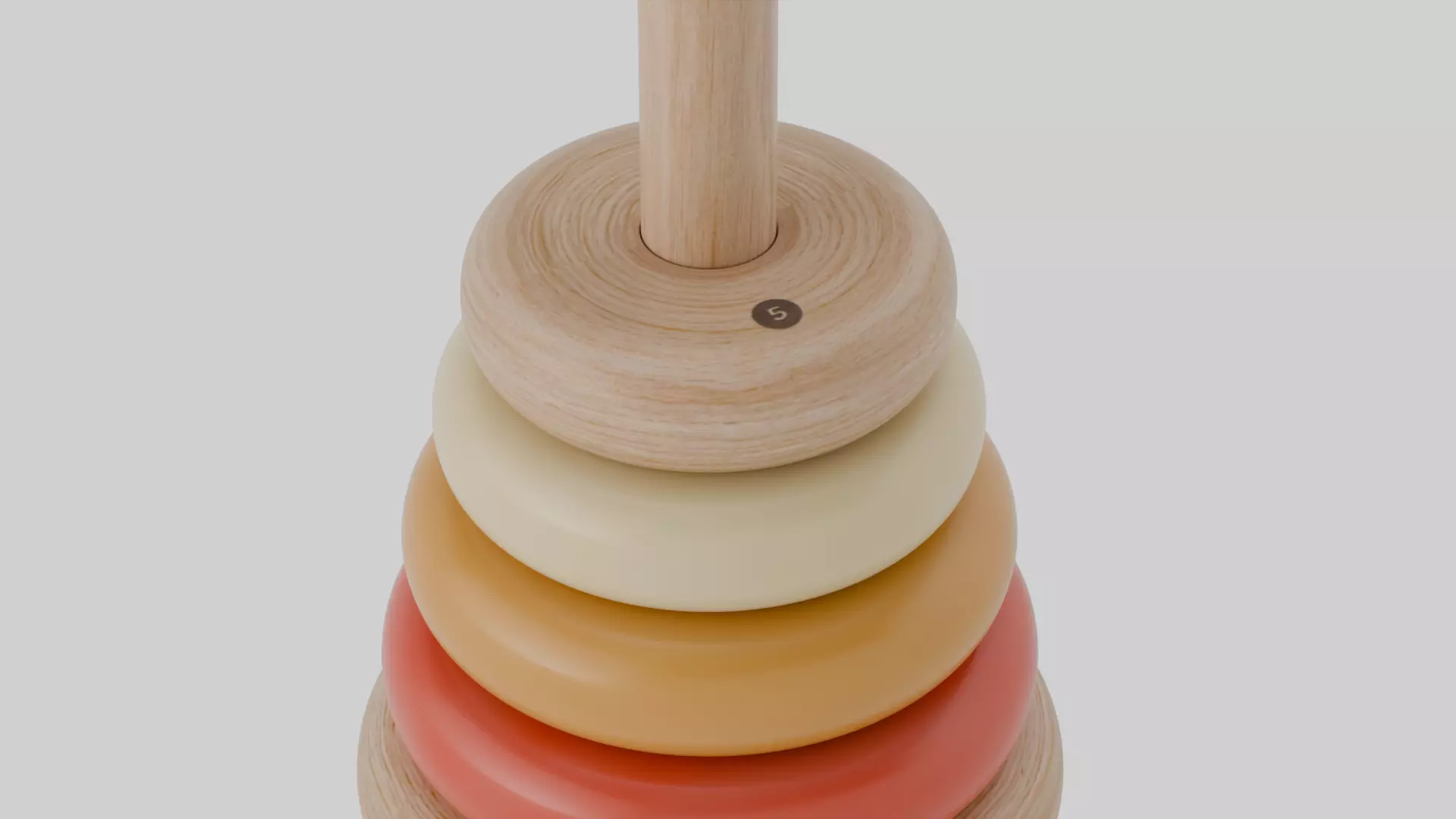 Wooden Stacking Kids Toy 01 3D model_2
