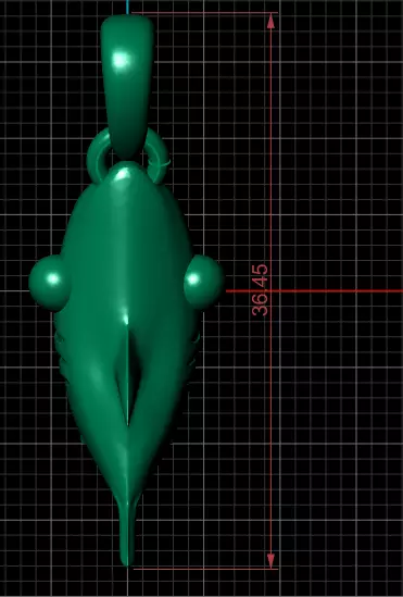 shark pendant   3D printable model  3D print model_4