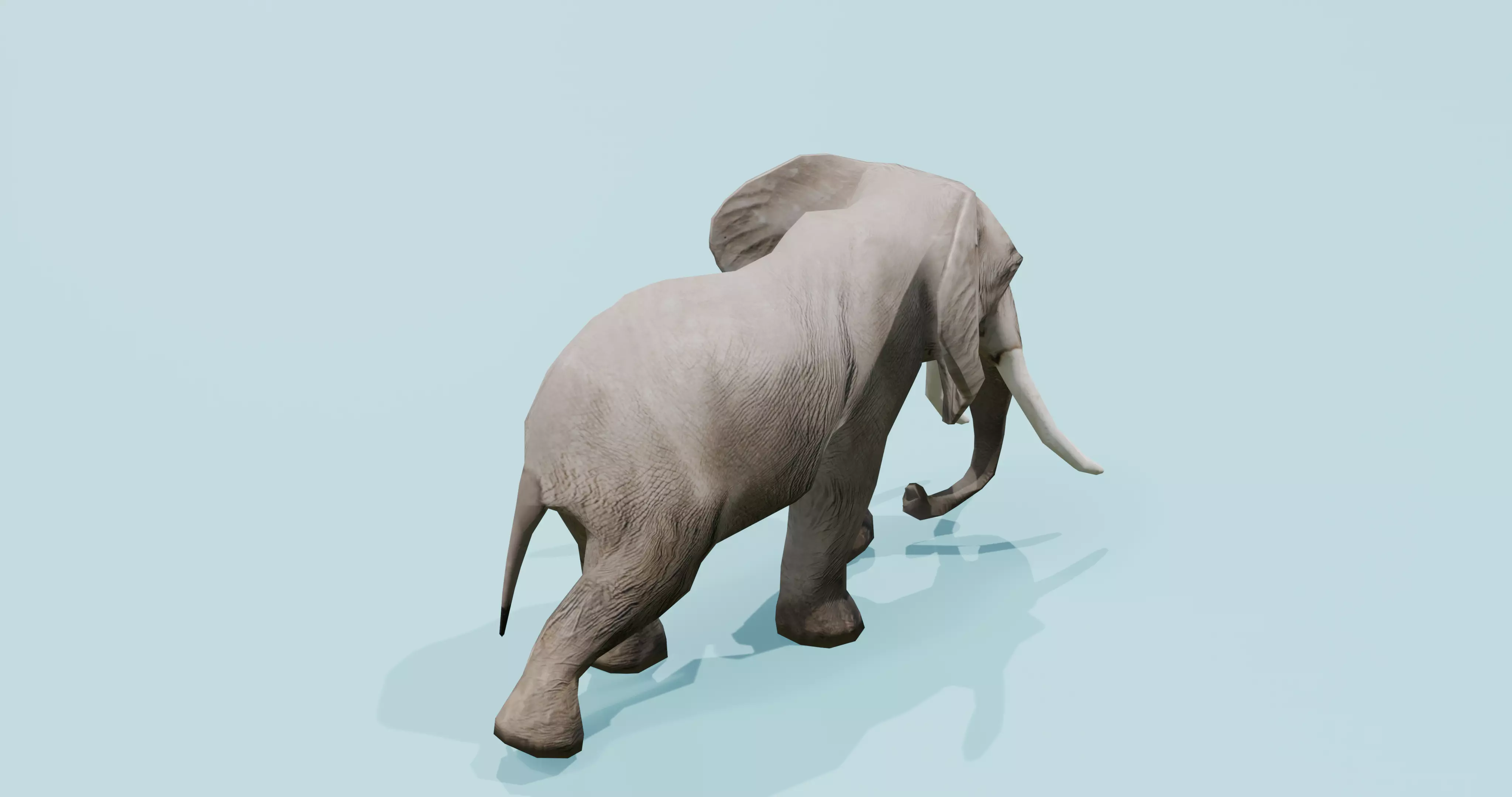 African Elephant Animated 3D model 3D model_2