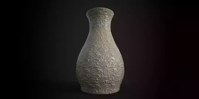 Ancient Terracotta Vase Low-poly 3D model