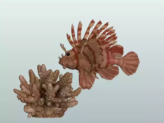 Lionfish fish 3D print