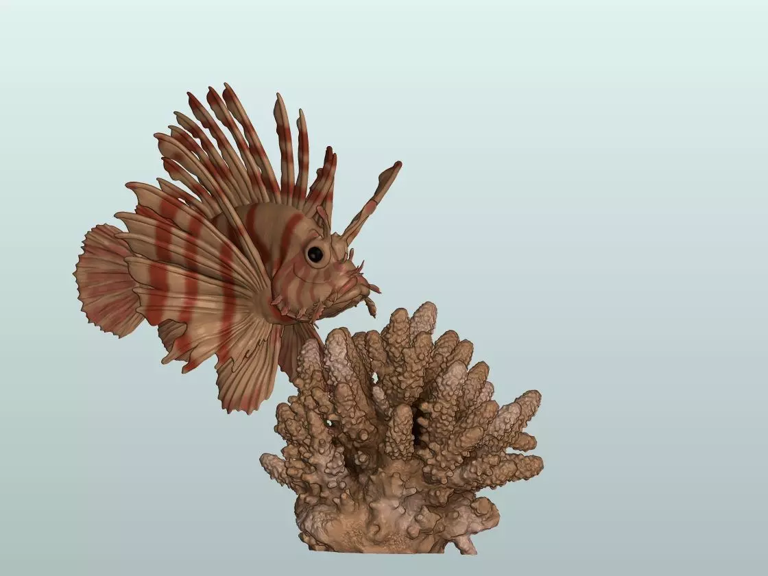 Lionfish fish 3D print 3D print model_2