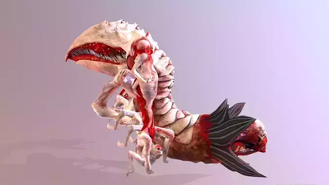 SANDWORM of Abomination Walk Animation 3D model