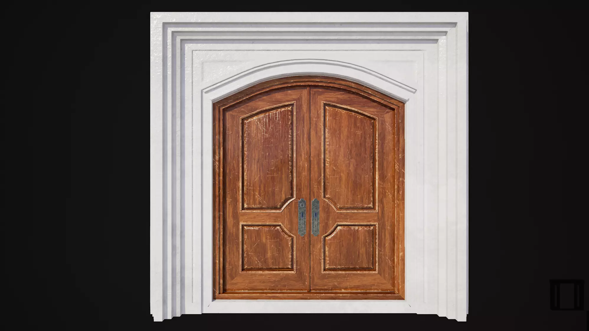 Hinged Doubledoor 01 3D model_0