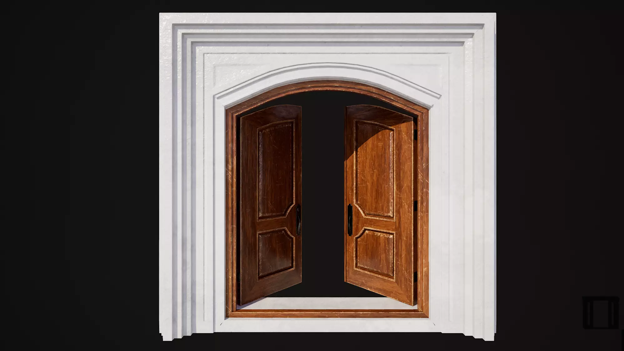 Hinged Doubledoor 01 3D model_1