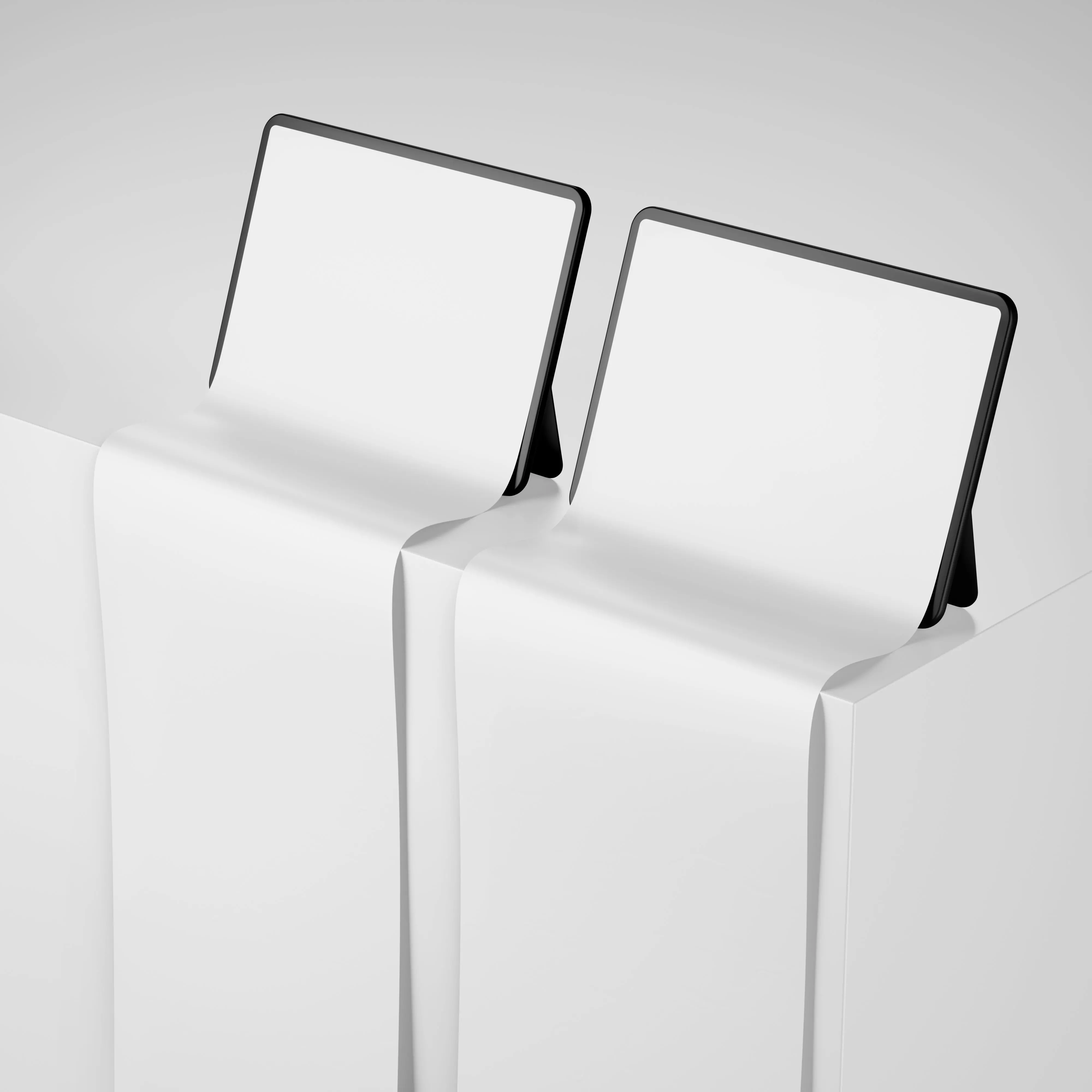 Two IPads Long Scroll 3D model_0