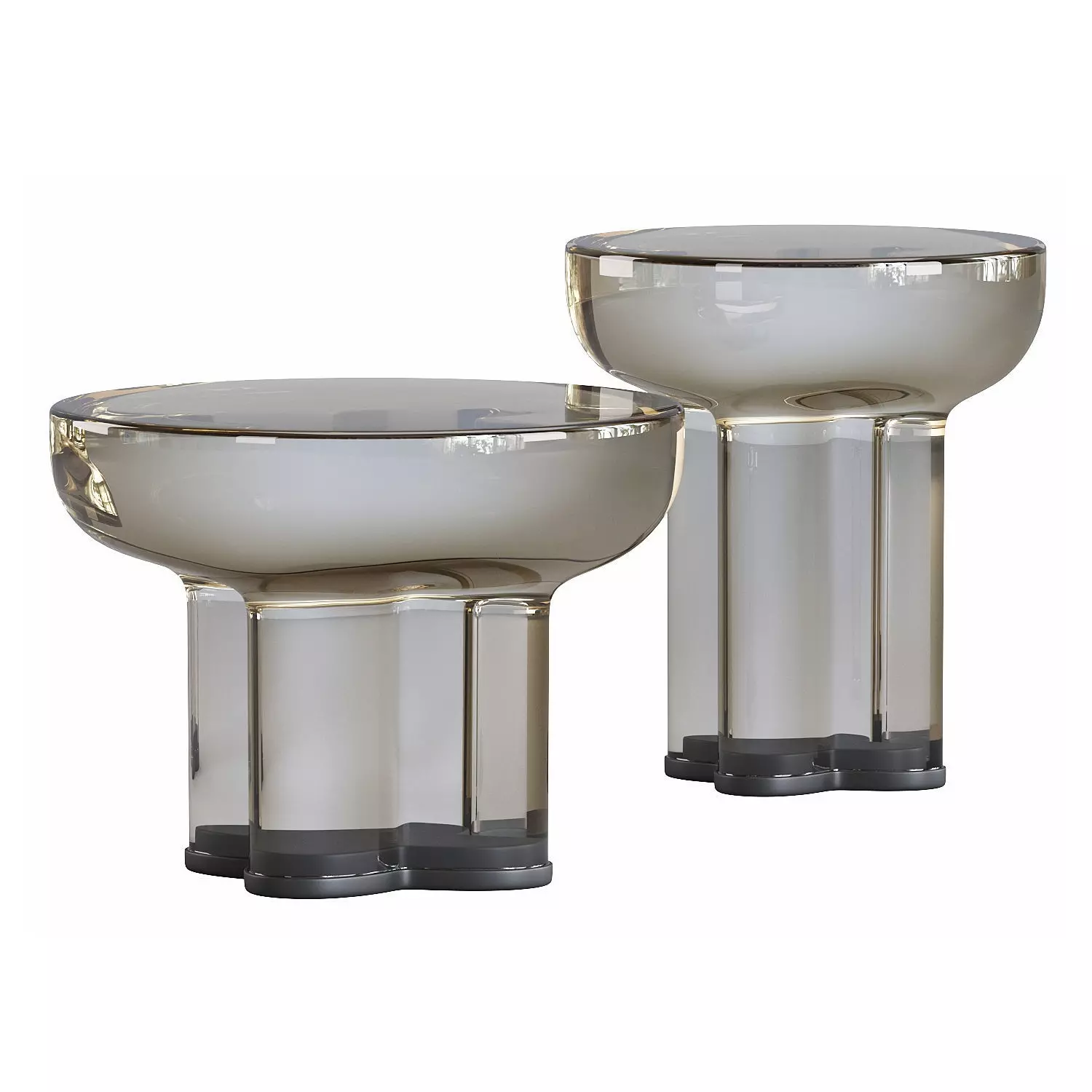 Crown Table Low and Tall - Smoked Forest 3D model_2