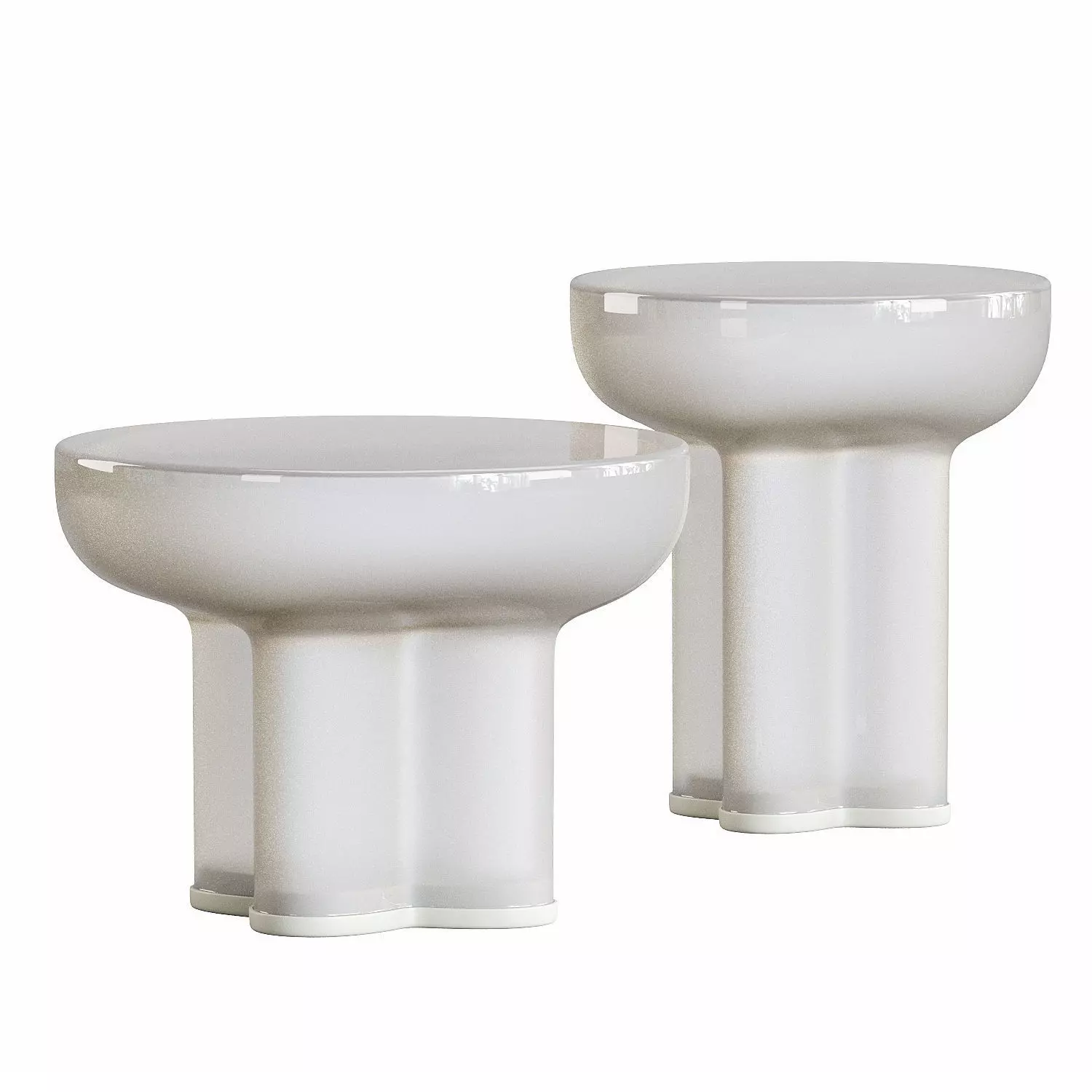 Crown Table Low and Tall - Smoked Forest 3D model_1