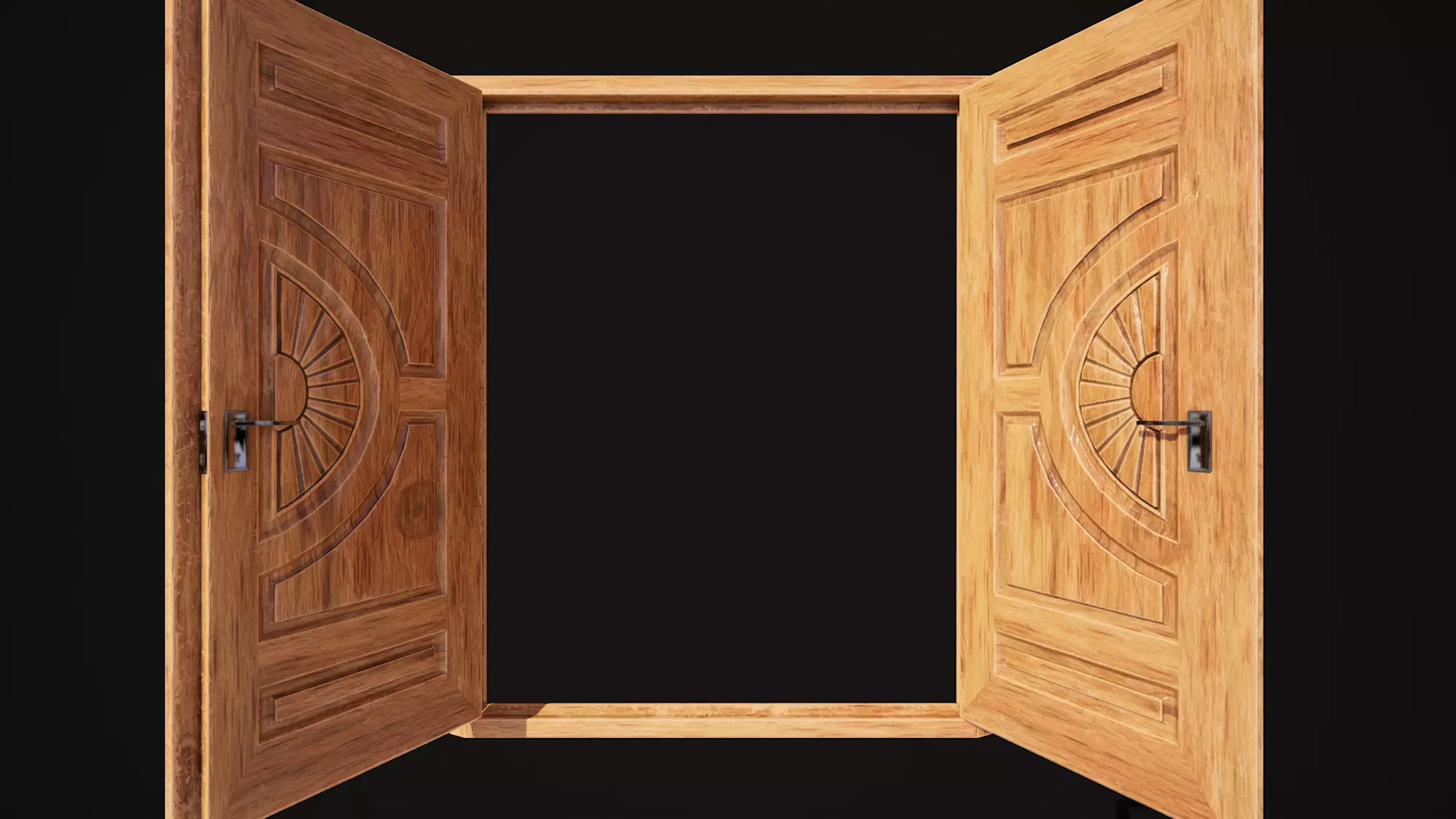 Hinged Doubledoor 02 3D model_2