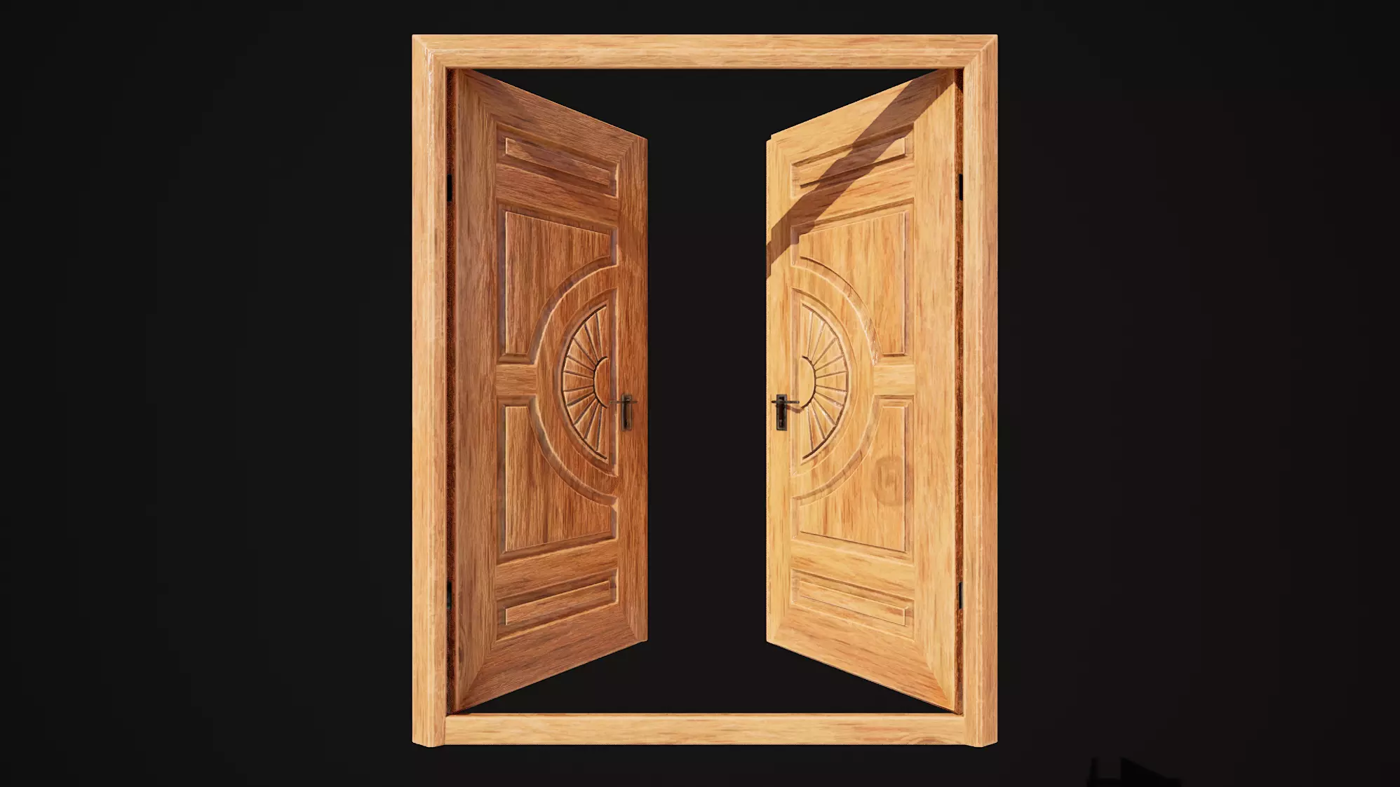 Hinged Doubledoor 02 3D model_1