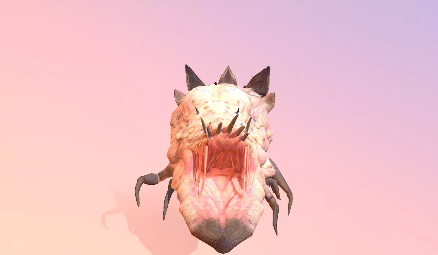 REd VElvet Sandworm Monster Run 3D model_1