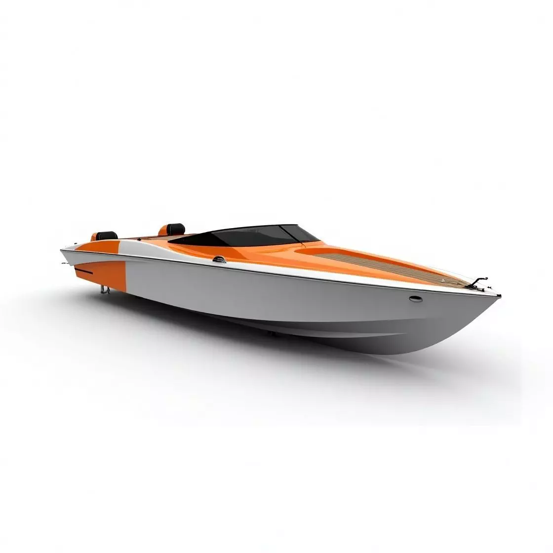 High Speed Motor Boat 3D Model Low-poly 3D model