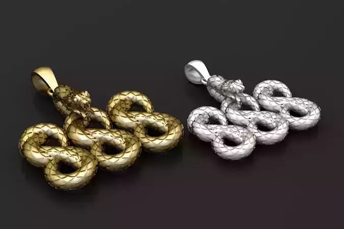 SNAKE GOLD PENDANT 