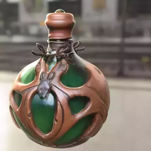 Dragon Emblem Fantasy Potion Bottle