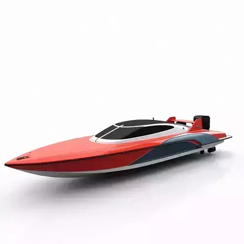 Racing Performance Speedboat 3D Model Low-poly 3D model