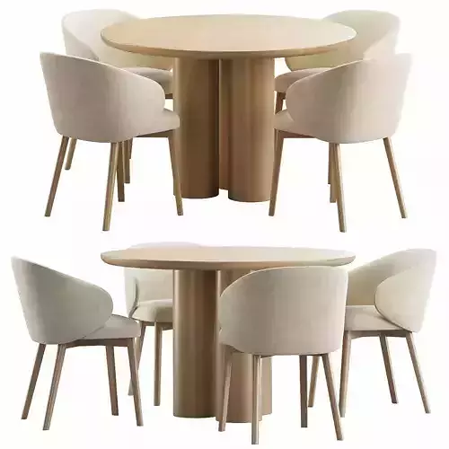 Tuka dining chair and table