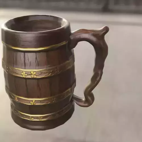 Medieval Wooden Beer Mug
