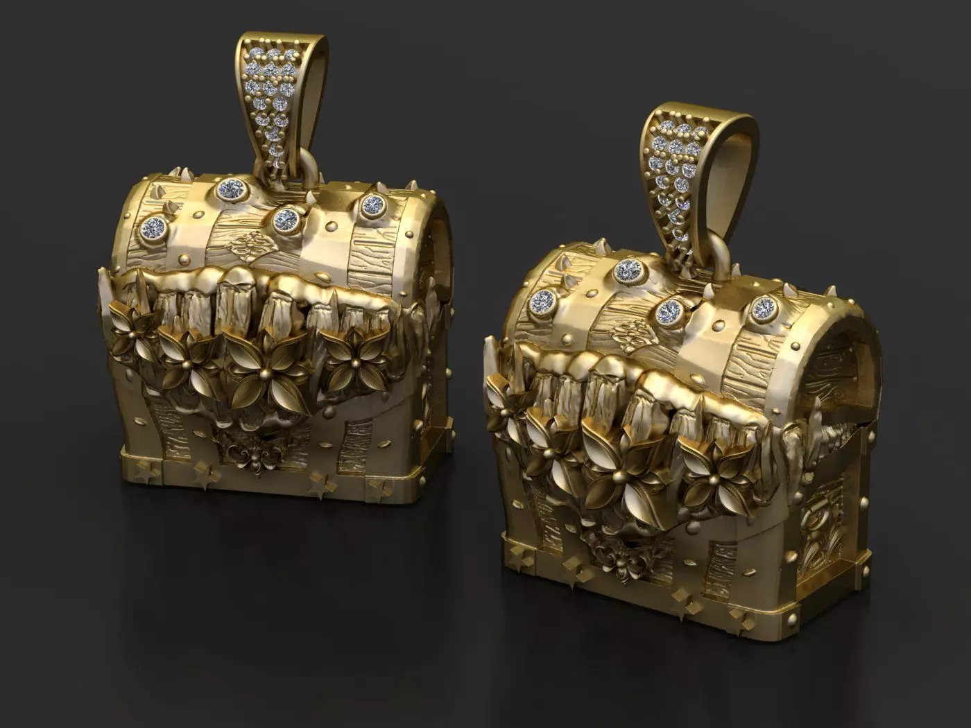 BOX PENDANT  3D print model_0